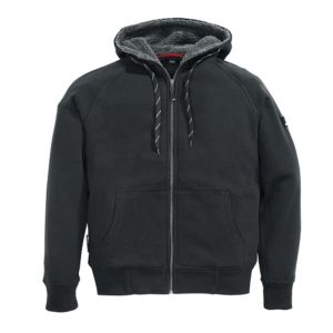 FLEECE VEST JORG MET CAPUCHON ZWART MAAT 2XL