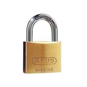 HANGSLOT ABUS GELIJKSLUITEND  CILINDER MESSING KA 453 65/45 GS