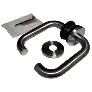 INTERSTEEL DEURKRUK ROND OP ROZET 55X8 ITAL RVS