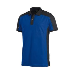 POLO SHIRT KONRAD ROYAL/ZWART MAAT M