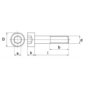 BINNENZESKANTBOUT CILINDERKOP DIN 912 RVS A2