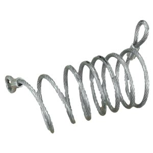 STAALDRAAD KABEL GEPLASTIFICEERD MET TWEE OGEN  180CM LANG X  6MM DIK