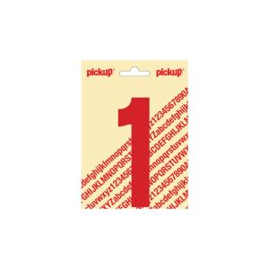 PLAKCIJFER/ LETTER NOBEL 120MM ROOD
