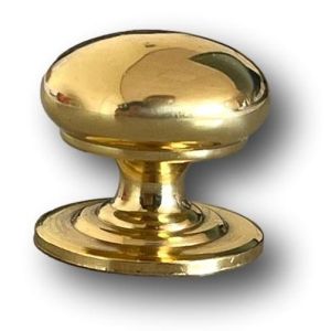 KNOP PADDESTOEL+ONDERPLAAT 20MM MESSING NO.19E