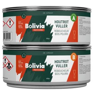 BOLIVIA EPOXY 2K HOUTROTVULLER BLIK SET 1000 GR