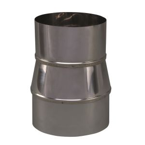 CONVESA KACHELPIJP ENKELWANDIG RVS VERLOOPSTUK 124 MM UITW - 110 MM