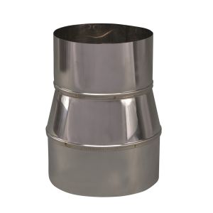 CONVESA KACHELPIJP ENKELWANDIG RVS VERLOOPSTUK 129 MM UITW - 110 MM