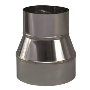 CONVESA KACHELPIJP ENKELWANDIG RVS VERLOOPSTUK 149 MM UITW - 100 MM