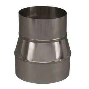 CONVESA KACHELPIJP ENKELWANDIG RVS VERLOOPSTUK 149 MM UITW - 125 MM