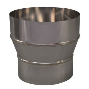 CONVESA KACHELPIJP ENKELWANDIG RVS VERLOOPSTUK 149 MM UITW - 180 MM