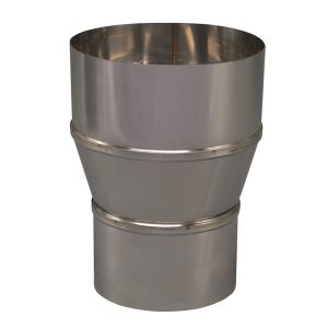 CONVESA KACHELPIJP ENKELWANDIG RVS VERLOOPSTUK 99 MM UITW - 125 MM