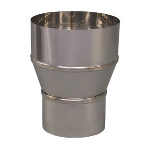 CONVESA KACHELPIJP ENKELWANDIG RVS VERLOOPSTUK 99 MM UITW - 130 MM