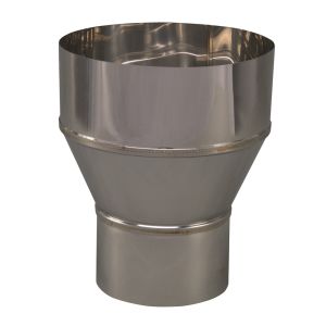 CONVESA KACHELPIJP ENKELWANDIG RVS VERLOOPSTUK 99 MM UITW - 150 MM