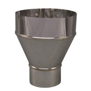 CONVESA KACHELPIJP ENKELWANDIG RVS VERLOOPSTUK 99 MM UITW - 180 MM