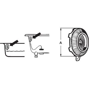 ROZET VOOR BAD 75MM ACRYL/TRANSPARANT [T321120]