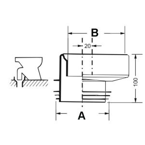 DICHTINGSMOF WC-AFLOOP WIT