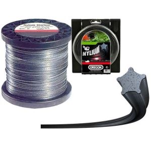 STRIMMERDRAAD NYLIUM STER 1,3MM GRIJS ROL á 15MTR