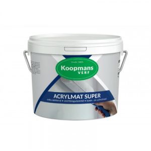 KOOPMANS ACRYLMAT SUPER OP KLEUR GEMENGD 10 LTR