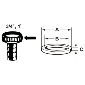 DICHTING-SET GUMMI 22X28X2 PER 2 STUKS [TEC380235]