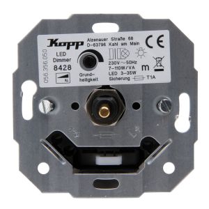 KOPP LED WISSELDIMMER DRUK-DRAAI, LED 3 - 35 W