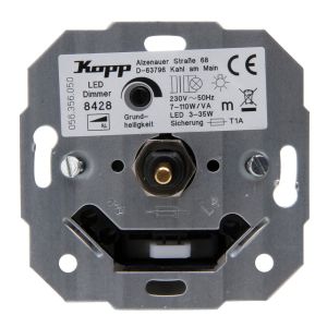 KOPP LED WISSELDIMMER DRUK-DRAAI, LED 3 - 35 W