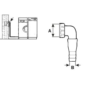SLANGAANSLUITSTUK HAAKS SPOELBAK 1"- SLANGTULE 20-24MM GRIJS [TEC356395R]