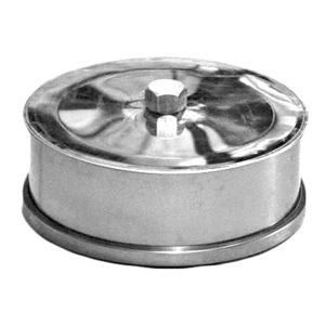 CONVESA KACHELPIJP ENKELWANDIG RVS Ø 150 MM DOP VOOR T-STUK