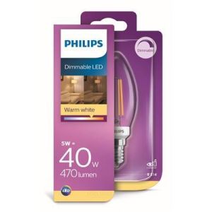 PHILIPS LED LAMP KAARS E14  5W WARMWIT FILAMENT DIMBAAR
