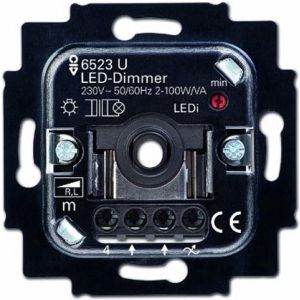 B&J INBOUW DIMMER LED 2-100A 250W 6523U-102