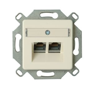 KOPP TECHNIEK SOKKEL INBOUW STOPCONTACT DUBBEL RJ45 INTERNET/TELEFOON UAE CAT6
