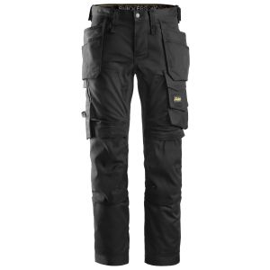 ALLROUNDWORK, STRETCH WERKBROEK MET HOLSTERZAKKEN, ZWART - ZWART (0404), 058