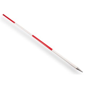 JALONSTOK NESTLE 200 CM HOUT GEPLASTIFICEERD, BOVENKANT ROOD, MET METALEN PUNT