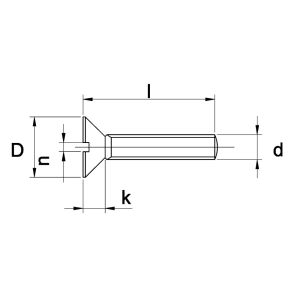 METAALSCHROEF PLATKOP SLEUF DIN 963 ELEKTROLYTISCH VERZINKT M5 X 55