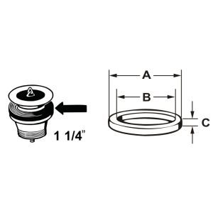 DICHTING RUBBER 50X70X5.5MM  1 1/4' [TEC380337]