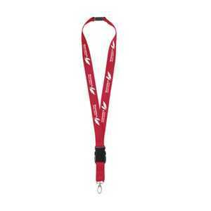 KEYCORD NYLON MET VEILIGHEIDSSLUITING ROOD
