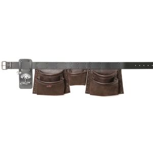 DUBBELE GEREEDSCHAPSGORDEL DUURZAAM LEER MET BLANK LEREN RIEM ELTEE