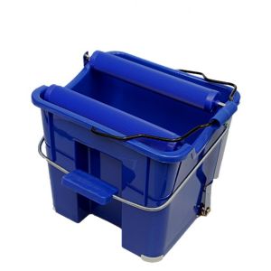 EMMER KUNSSTOF 14 LITER MET ROLLENWRINGER DONKERBLAUW