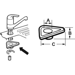 VERSTEVIGINGSPLAAT VOOR KRANEN PVC [T351901]