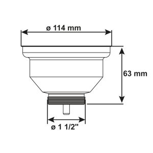 AFVOERPLUG SPOELBAK AFSLUITBAAR 1 1/2