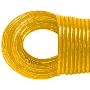 STAALKABEL WASLIJN  GEPLASTIFICEERD 3.6MM GEEL