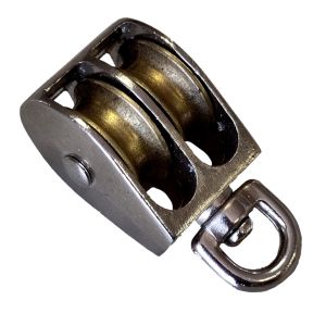 HIJSKATROL MET 2 MESSING WIELEN + 1 OOG