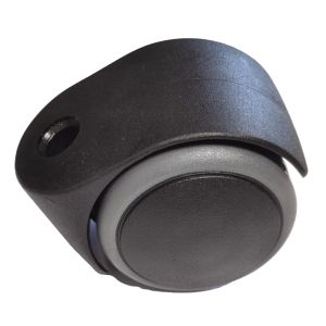 ZWENKWIEL DUBBELROL 35MM PU GRIJS ZONDER STIFT