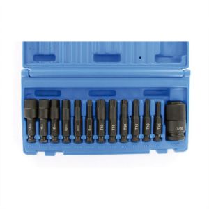 KRACHTDOP SET INBUS 1/2" & BITS
