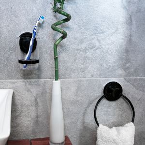 HANDDOEKHOUDER RING 3IN1 ZWART [T3402551]