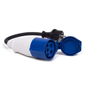 CEE VERLOOPSNOER 20CM MET CEE CONTRA EN RUBBER  RA STEKKER