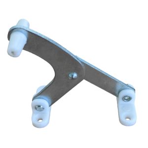 KLEP-RAAMSLUITING MINI GEGALVANISEERD PLASTIC VOET 10CM