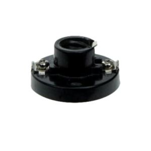 LAMPHOUDER FIETSLAMP  FITTING E10 OP HOEKPLAAT ZWART