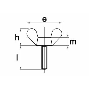 VLEUGELSCHROEF DIN 316 EV