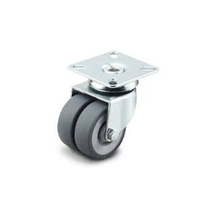 ZWENKWIEL DUBBELROL 50MM ZWART/GRIJS HALS 10X30