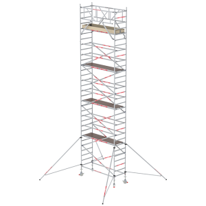 ALTREX ROLSTEIGER RS TOWER 31 PLUS ROLSTEIGER - 10.20 METER WERKHOOGTE - 0.90 METER BREED - 2.45 M HOUTEN PLATFORM - SCHOREN